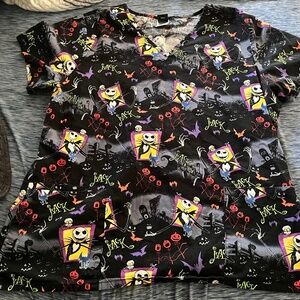 Nightmare before Christmas scrub top